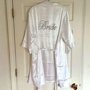 David’s Bridal “Bride” satin robe